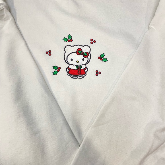 Hello Kitty Christmas Embroidered Sweatshirt - Picture 3 of 3
